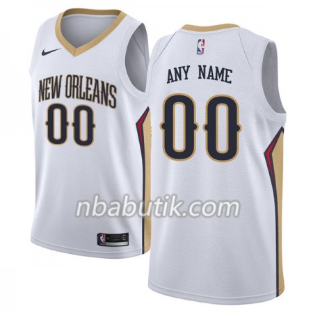 NBA Mænd Trøje New Orleans Pelicans Custom Nike 2017-18 Hvid Swingman NBA Mænd Trøje New Orleans Pelicans Custom Nike 2017-18 Hvid Swingman